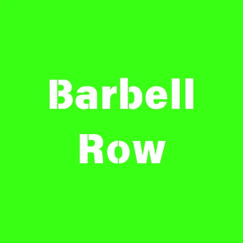 barbell row